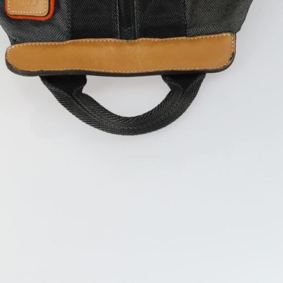 LOEWE Eye Nature Convertible Backpack Canvas Leather Gray Silver Auth bs31537 main image 6